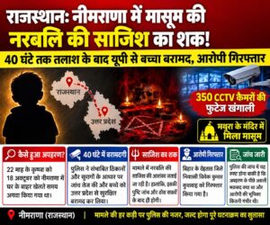 नीमराणा में अपहरण के बाद मथुरा से सुरक्षित बरामद 22 माह के मासूम का मामला